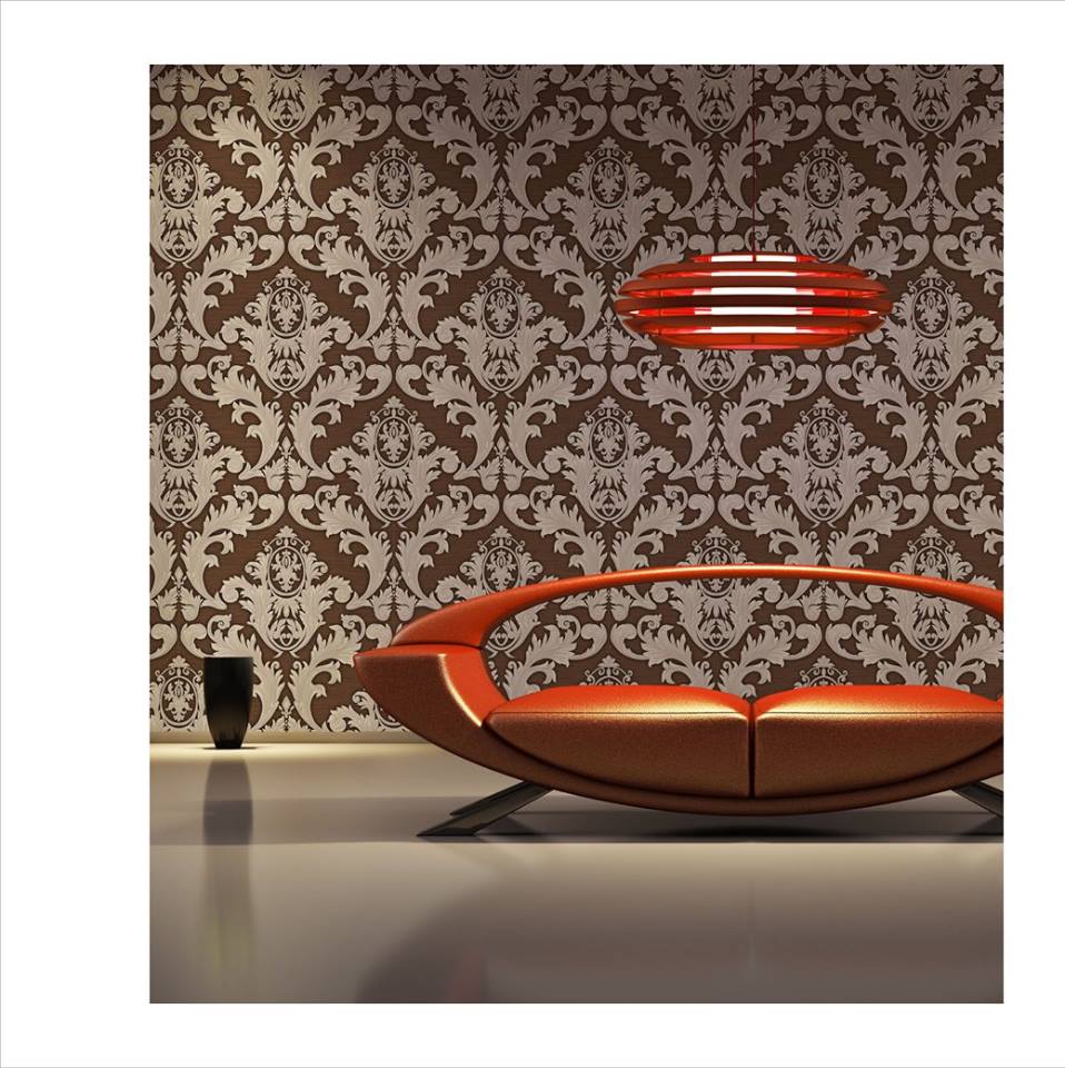 Wallpaper Motive Brown Beauty Drawing-Room Living-Room Cherry CH-361204 -  